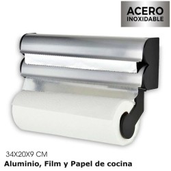 PORTARROLLO QUITTIN TRIPLE ALUMINIO
