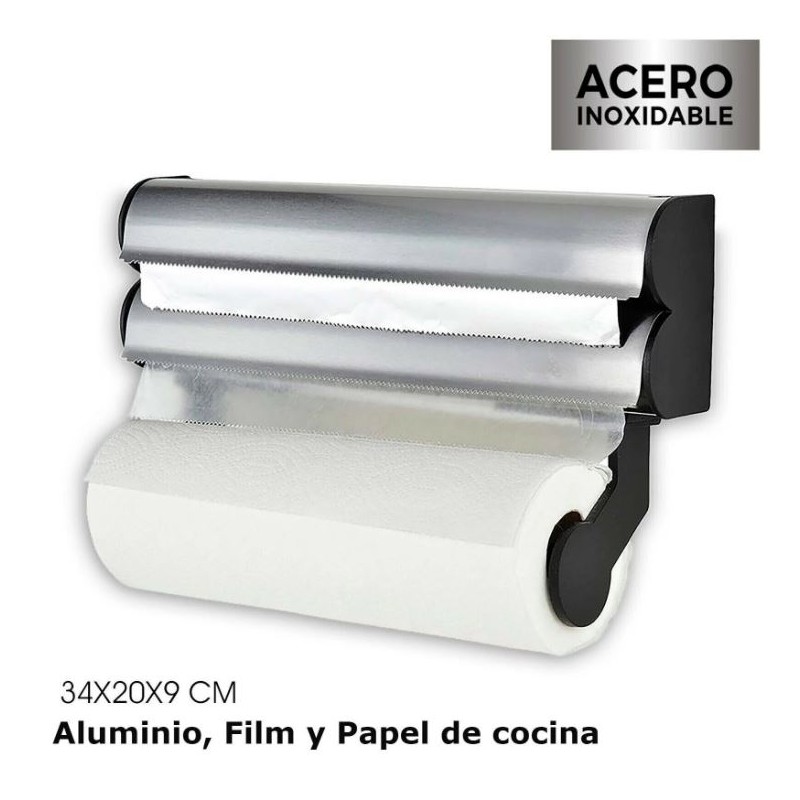 PORTARROLLO QUITTIN TRIPLE ALUMINIO